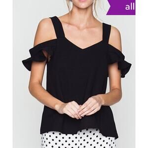 The Impeccable Pig black off shoulder black top